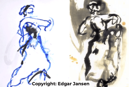 Flamenco tekenen Edgar Jansen